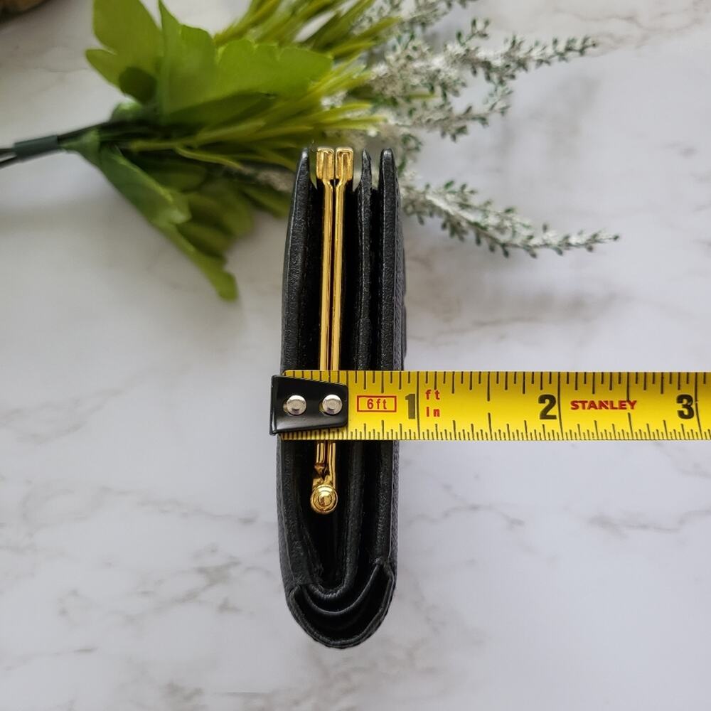 Authentic Givenchy Compact Black Leather Bifold W… - image 5